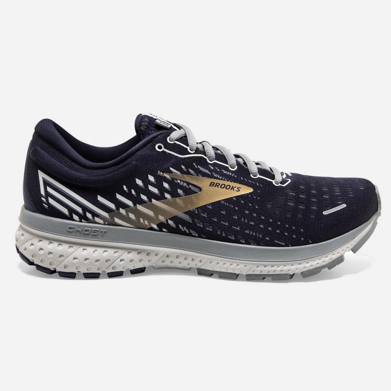 Brooks Ghost 13 Australia - Men's Road Running Shoes - Peacoat/Grey/Gold (207534-XAB)